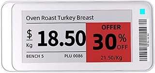 Electric Smart Control E-Paper Display, Digital Business Signage 6.5x7x4cm with ABS Casing, 2.4G Wireless, Supports Text, QR Codes, and Barcodes for Shops