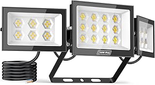 Sararoom Projecteur LED Extérieur 100W Avec 3 Têtes D