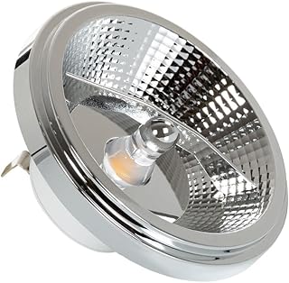 LEDKIA LIGHTING - Ampoule LED G53 12W | 900 lm AR111 | Éclairage 24° | Pour Espaces Commerciaux, Blanc Chaud No Flicker 2700K, Verre