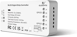 GLEDOPTO WLED Strip Controller LED Lights Over 100 Dynamic Lighting Modes DIY WiFi APP Control 800 IC RGB RGBW Aucun Hub requis