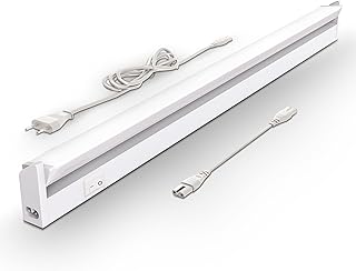 B.K. Licht réglette LED orientable, luminaire pour meubles placard cuisine, design moderne éclairage intérieur, lumière blanc neutre 1000lm, 230V, IP20, 8,5W, 550 x 61 x 3 mm