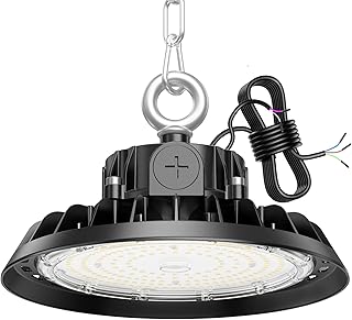 RUISUN UFO 100W LED High Bay Projecteur Garage Light 17000LM Éclairage pour Atelier 6000K 120°Éclairage IP65 Lampe Industrielle Dimmable 60W/80W/100W Usines Entrepôts de Construction Garages Stades