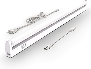 B.K.Licht - Lumière cuisine sous meuble avec interrupteur marche/arrêt, blanc chaud à blanc neutre réglable, extensible, éclairage LED cuisine sous meuble, lampe led, 54,7x6,1x2,4 cm, blanc