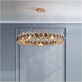 LED Postmodern Crystal Round Designer Chandelier Lustre Lighting Hanging Lamps Suspension Luminaire Lampen