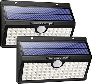 Lampe Solaire Extérieur  2 Pack 78 led 180° Détecteur de Mouvement éclairage étanche Sans Fil Spot Lumière Puissant Sécurité pour Jardin</div>
<div class=