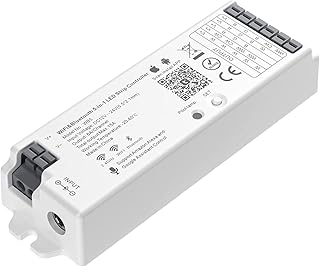 BTF-LIGHTING 5in1 WB5 2.4GHz Tuya WiFi PWM LED Contrôleur compatible avec Alexa Google Home APP Control pour gradation CCT RGB RGB RGBW RGBCCT Bande LED Fonctionne avec WR01RF WR02RF