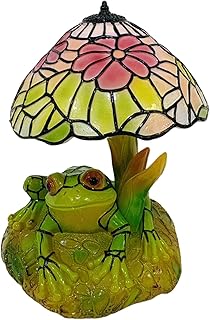 Frog Table Lamp - Cute LED Reading Night Light, Small Desk Lamps with Adjustable Brightness, Resin Decorative Lamp, Energy Efficient Lighting for Bedroom Office Nursery Home
