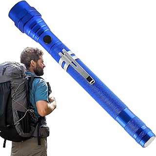 Telescoping LED Magnetic Flashlight, Magnetic Pickup Tool with LED Lights, 360 Swivel Cool Gadget, Work Lights for Men, Husband, Dad, Handy LED Flashlight for Automotive, Workshop, and Home Use
