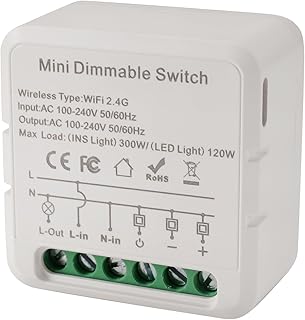 1 Pièce Tuya WiFi Smart Dimmers Switch Module Smart Dimmer Switch LED Lights Dimmable Switch Prend en Charge le Contrôle Bidirectionnel Fonctionne avec pour Home